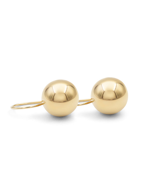 1. Gold Euro Ball Earrings – PetersensJewellersMerivale